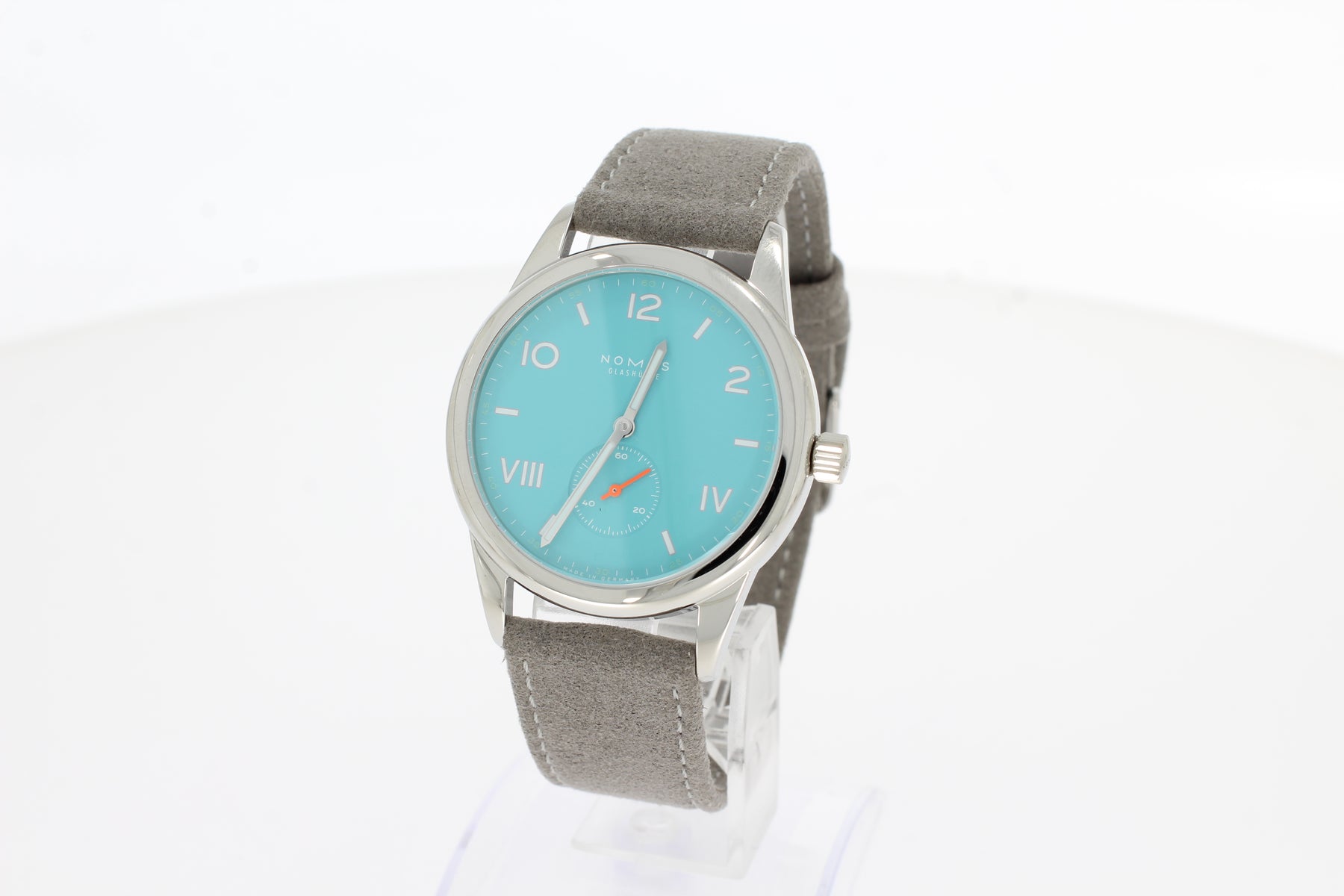 Nomos Club Campus 38 endless blue 724 Edelstahl 38.5 mm Handaufzug, gewölbtes Saphirglas,