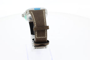 Glashütte Seventies Chronograph 13702080262 blau, Automatikwerk, Saphirglas, Kalbslederarmband
