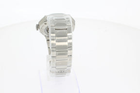 Baume & Mercier Riviera 10829 Automatikuhr, Datumsanzeige, 42 mm Stahl Zwölfeckig, weiß mit Wellendekor  M0A10829