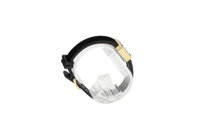 Chanel Première Ruban Uhr Gelbgold und Titan, samtweicher schwarzer Kautschuk, schwarz lackiertes Zifferblatt H6125