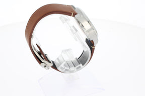 Omega Seamaster Railmaster 38 mm, Stahl mit Lederarmband 23512382013001