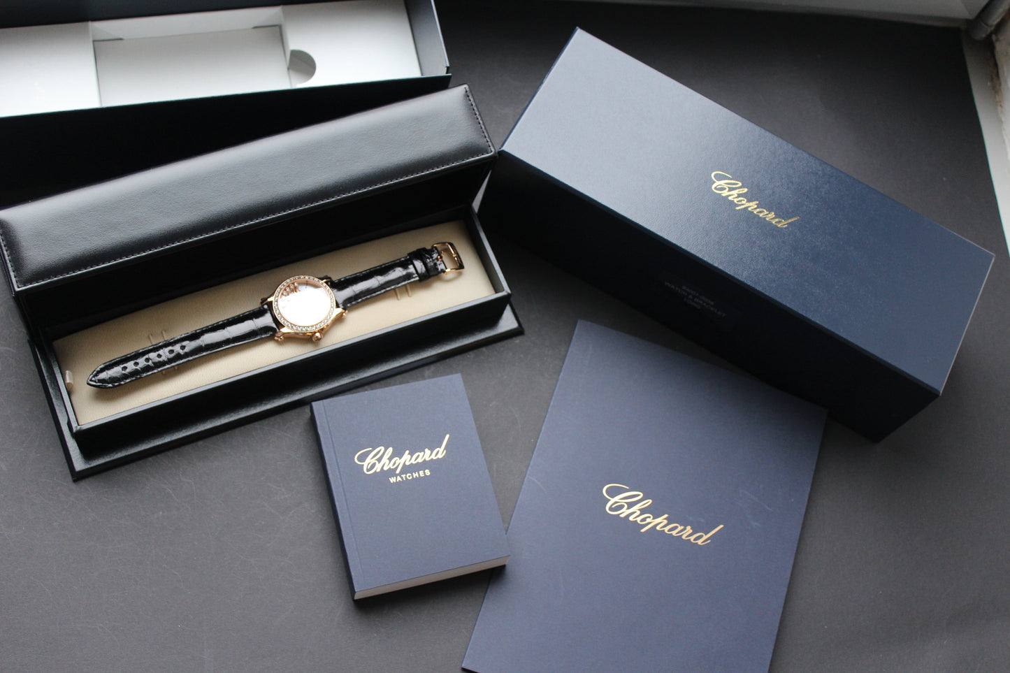 Chopard Happy Sport Rose Gold-Diamond Watch 274808-5006   36mm, Automatik, Ethisches Roségold, Diamanten