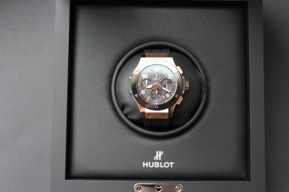 Montre homme Hublot BIG BANG GOLD CERAMIC 41MM 341.PB.131.RX automatique céramique caoutchouc noir