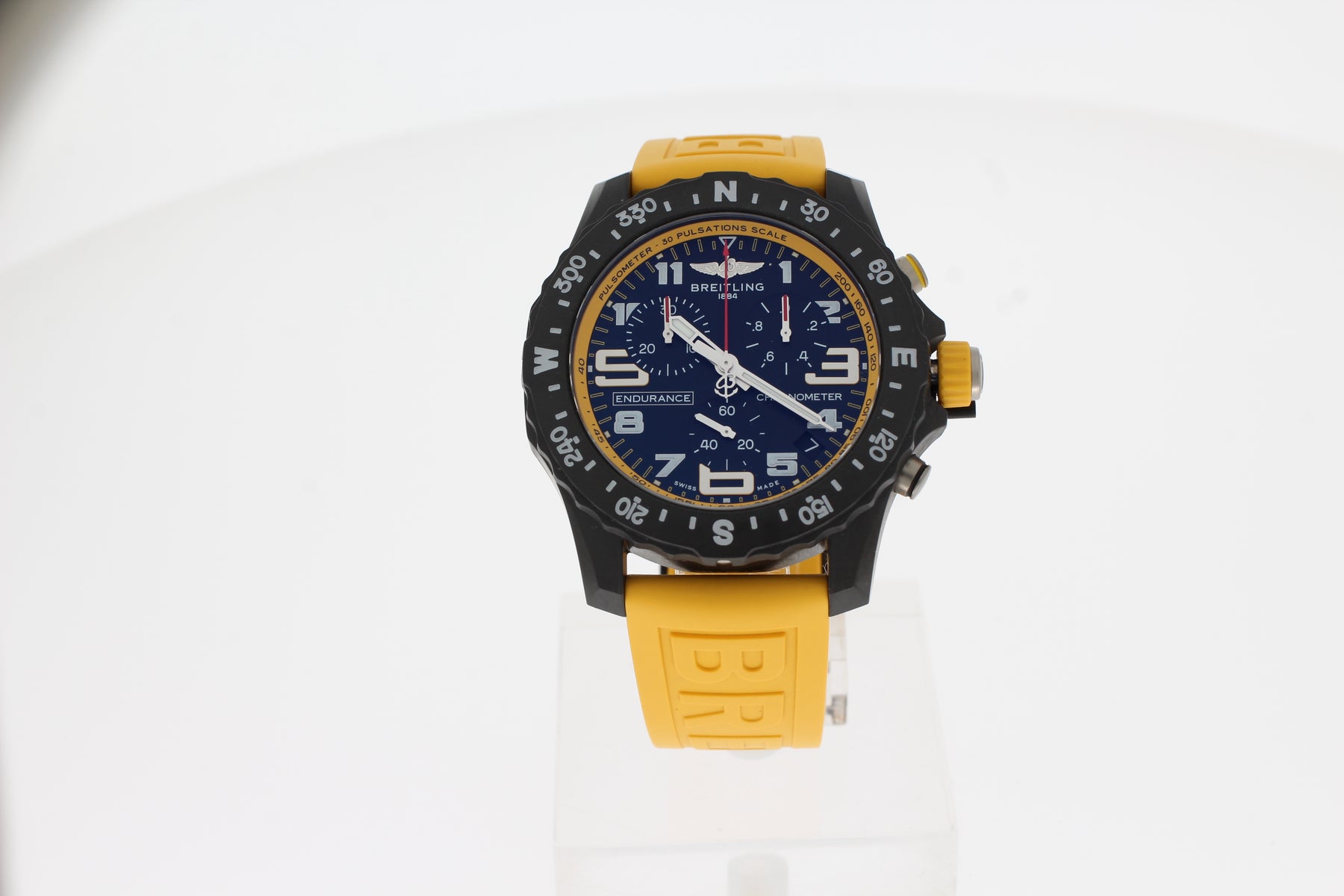 Breitling ENDURANCE PRO yellow, Breitlight® - Black X82310A41B1S1 Men's Watch 44mm with rubber strap