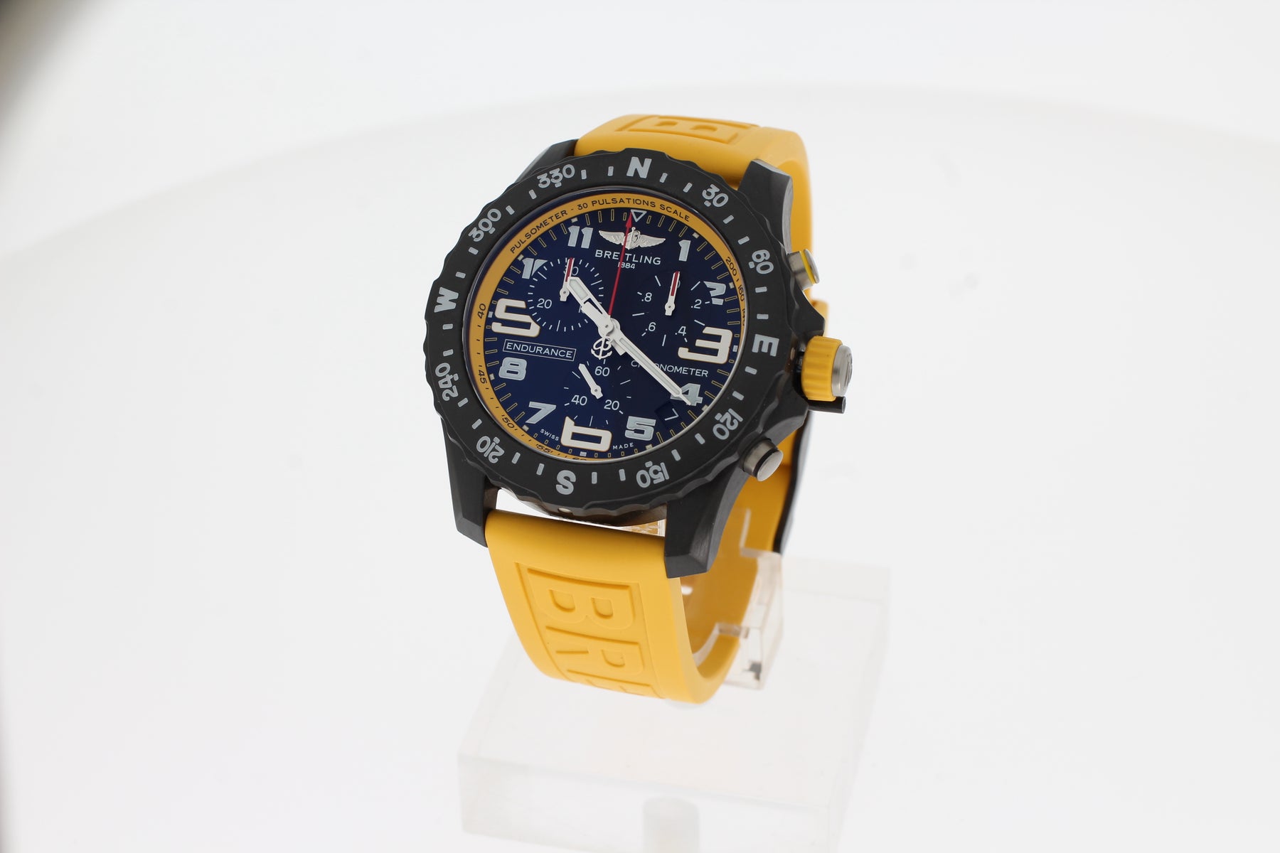 Breitling ENDURANCE PRO yellow, Breitlight® - Black X82310A41B1S1 Men's Watch 44mm with rubber strap