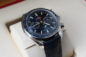 Omega SPEEDMASTER MOONPHASE 44.25 MM, STEEL WITH LEATHER STRAP 304.33.44.52.03.001