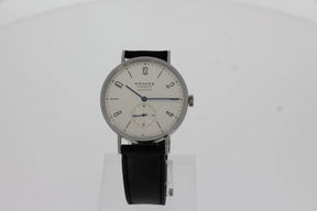 Nomos TANGENTE NEOMATIK 39 140 white with sapphire crystal bottom