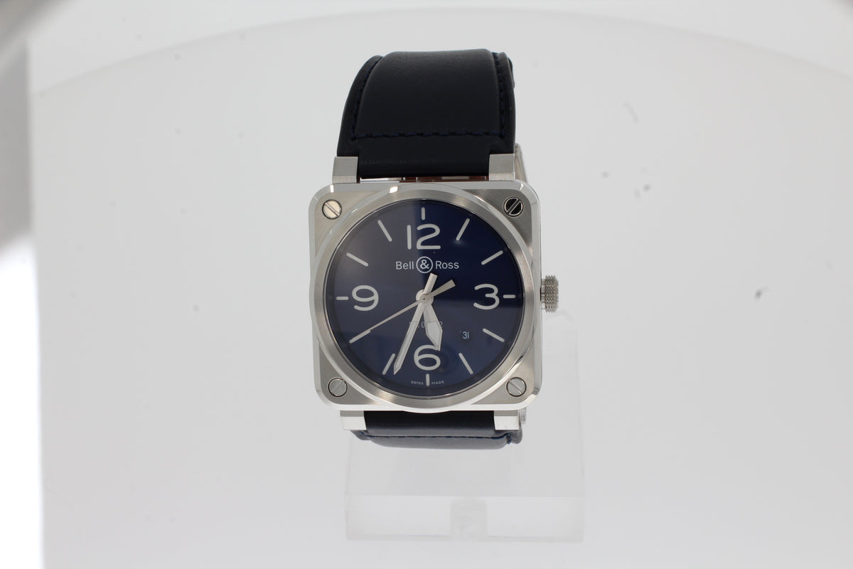 Bell &amp; Ross BR 03-92 Acier BR0392-BLU-ST/SCA Bleu Acier / BR0392BLUSTSCA