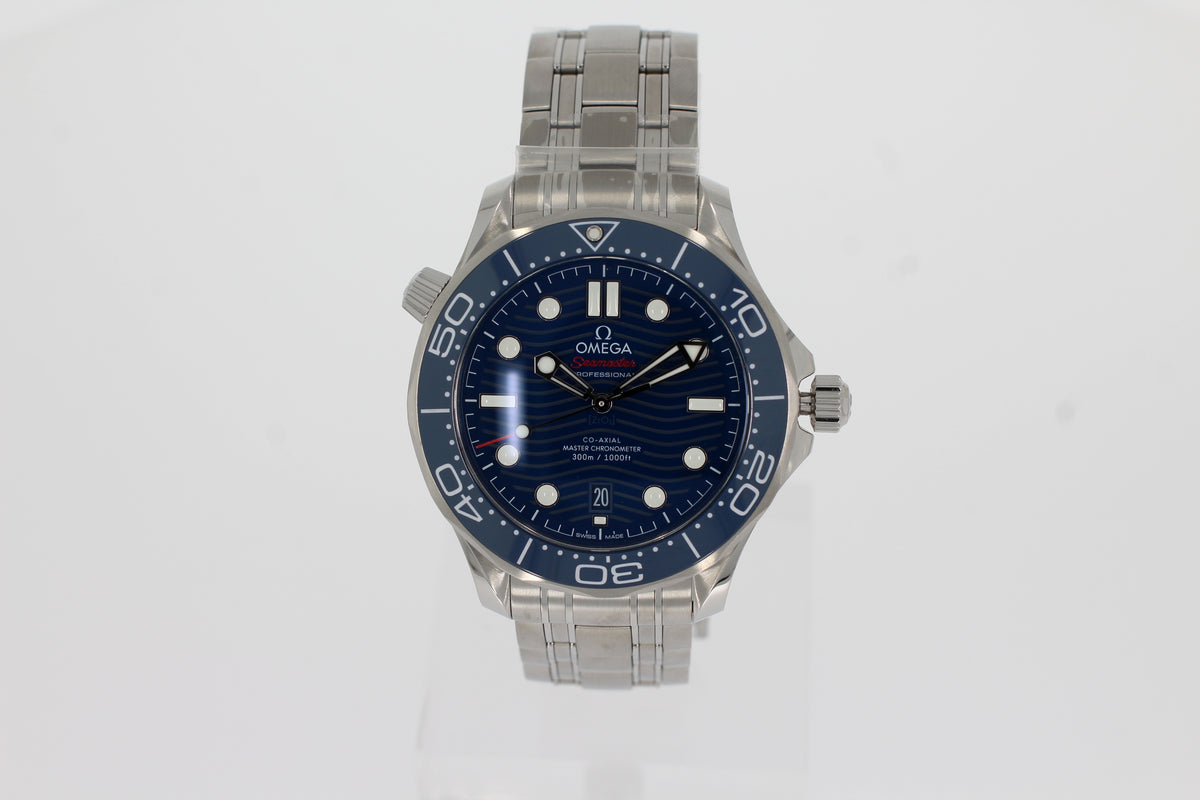 Omega Seamaster Diver 300M Co-Axial Master Chronometer blue 210.30.42.20.03.001 blue 42mm steel, with steel bracelet