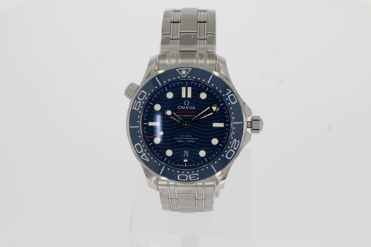 Omega Seamaster Diver 300M Co-Axial Master Chronometer blue 210.30.42.20.03.001  blau 42mm Stahl, mit Stahlarmband