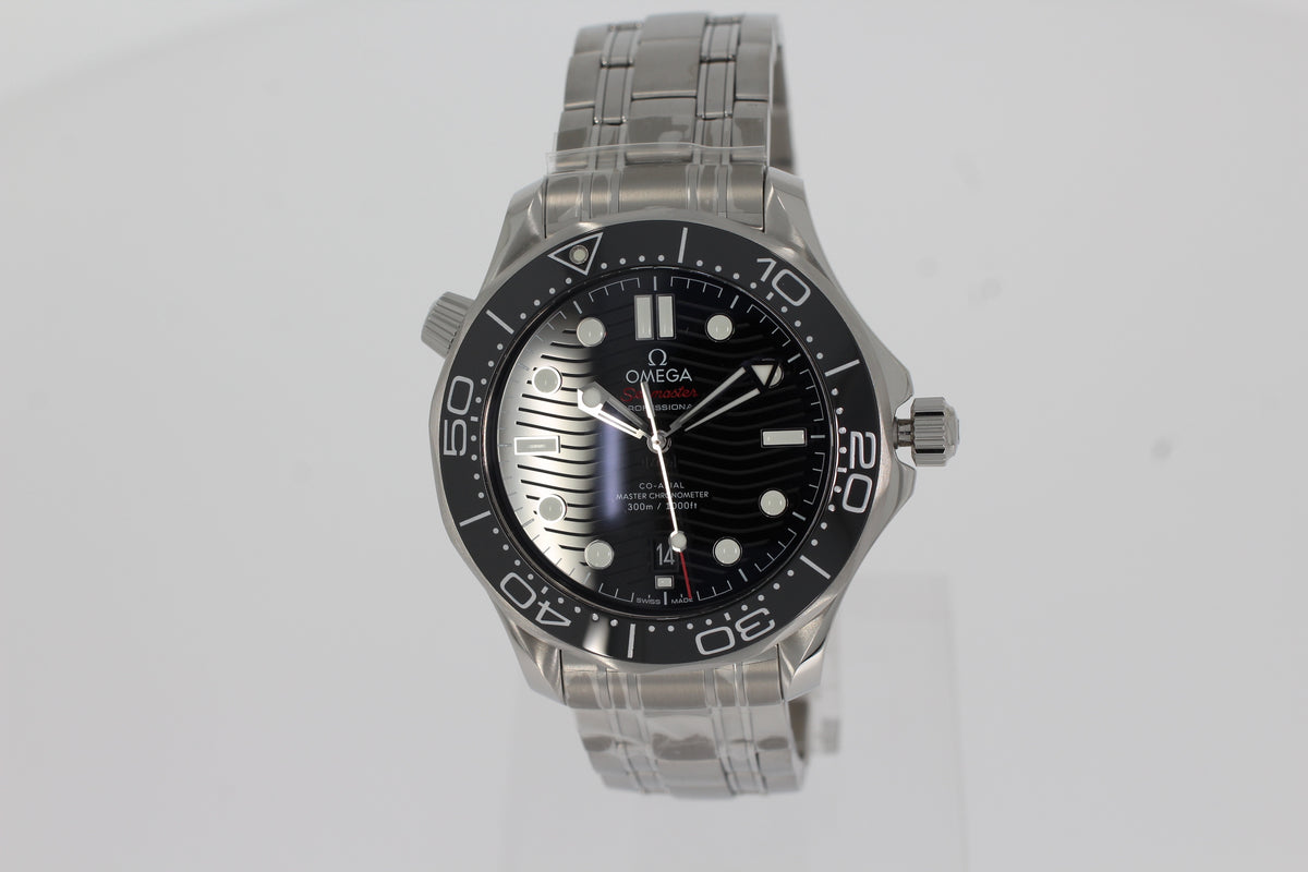 Omega Seamaster Diver 300 M Co-Axial Master Chronometer 210.30.42.20.01.001 black 42mm steel, with steel bracelet