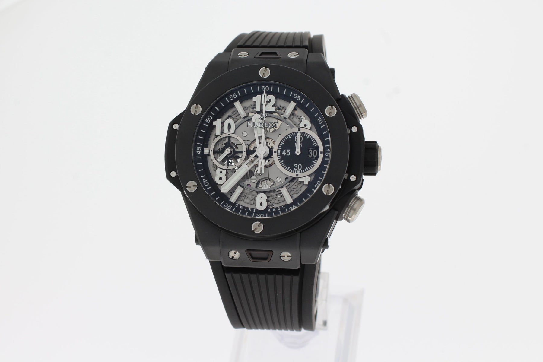 Hublot BIG BANG UNICO BLACK MAGIC 44mm 421.CI.1170.RX Men s Watch Ceramic Black Rubber