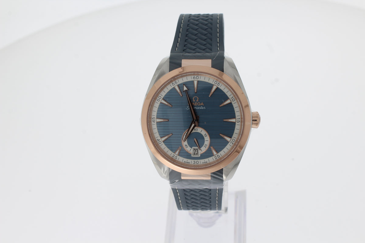 Omega SEAMASTER AQUA TERRA 150 M 41 MM, STEEL - SEDNA™ GOLD WITH RUBBER STRAP 220.22.41.21.03.001