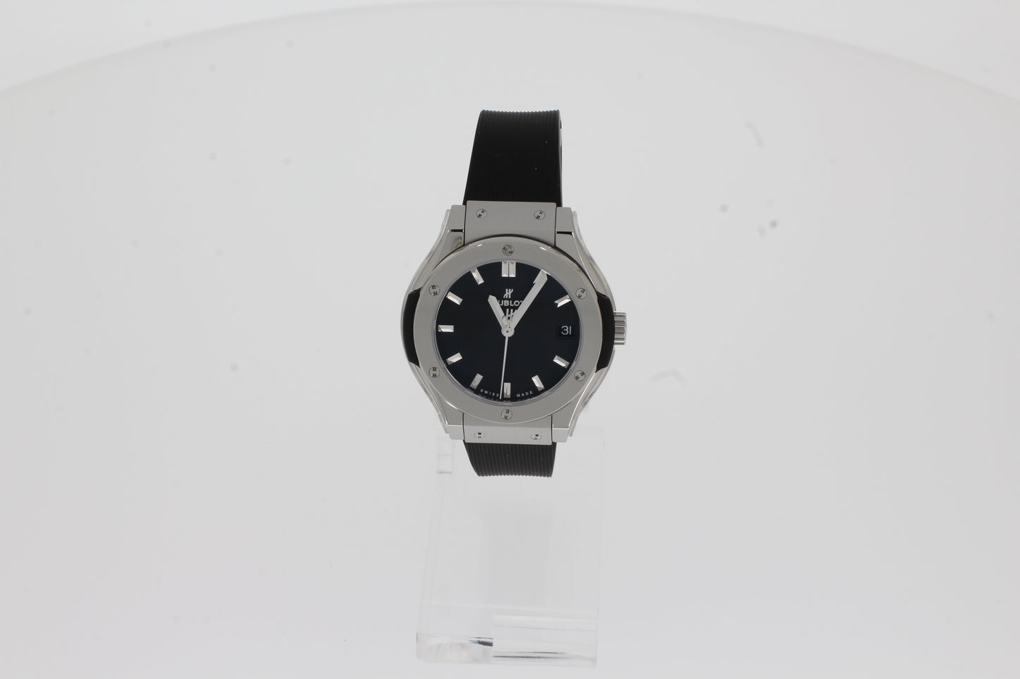 Hublot Classic Fusion 581.NX.1171.RX Damen Uhr Titan schwarz Kautschuk