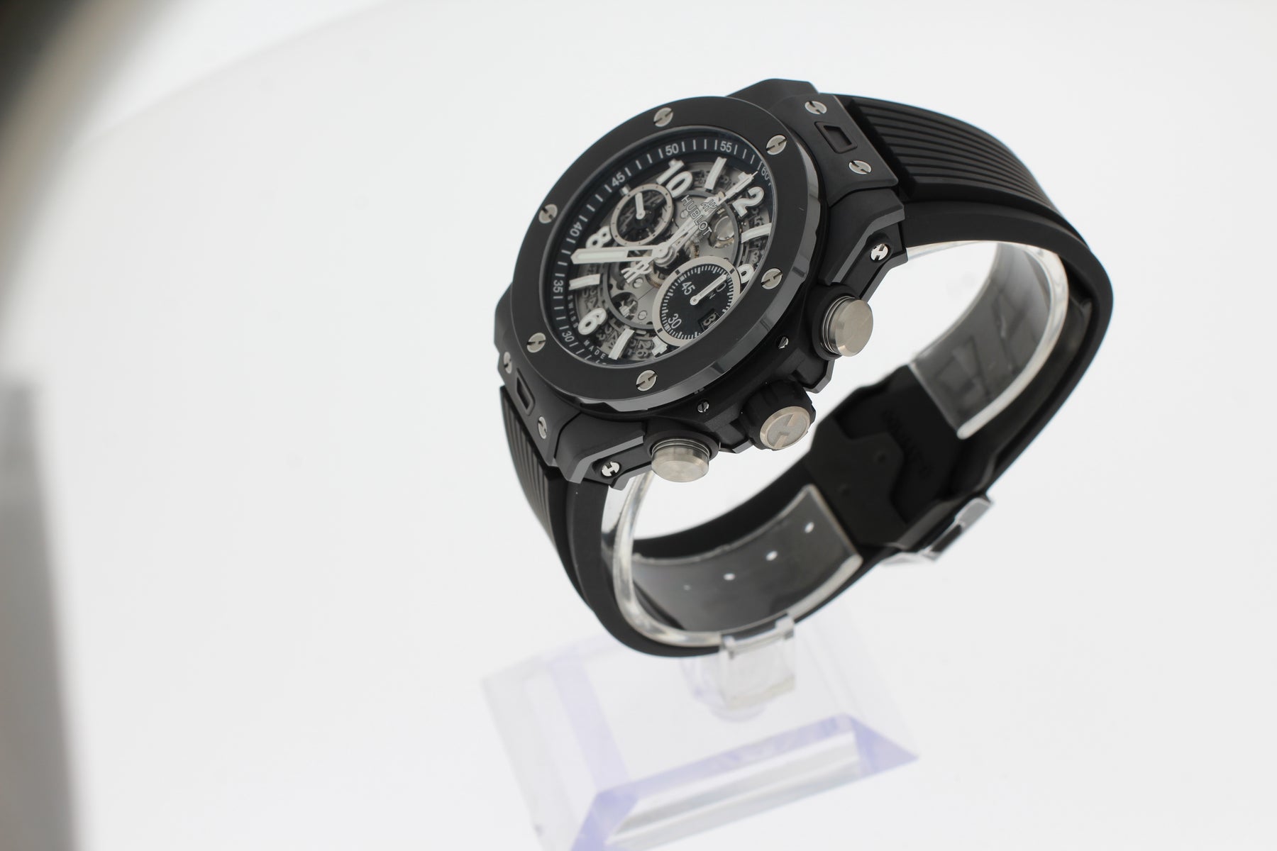 Hublot BIG BANG UNICO BLACK MAGIC 44mm 421.CI.1170.RX Men s Watch Ceramic Black Rubber